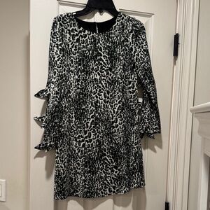 Amy Byer Black and White Animal Print Dress